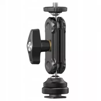Bras articulé Ulanzi R098 Magic Arm à double rotule avec vis 1/4 pouce et griffe froide, noir