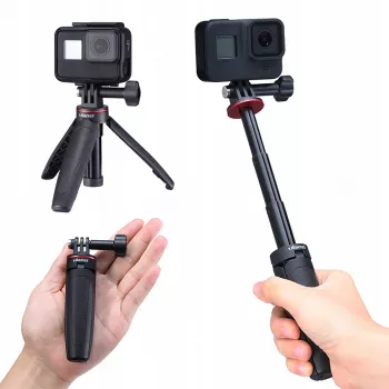 Mini-trépied, monopode et poignée ULANZI MT-09 pour GoPro, SJCAM, Xiaomi, DJI Osmo Action, noir