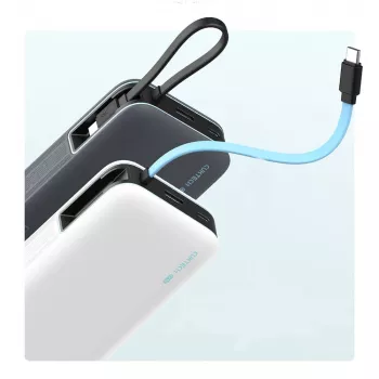 Batterie externe CUKTECH CUKP200NGLLG 55W 20000mAh avec câble USB-C intégré - blanche