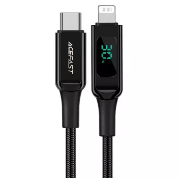 ACEFAST MFI USB-C to Lightning Cable 1.2m 30W 3A Black (C6-01 Black)