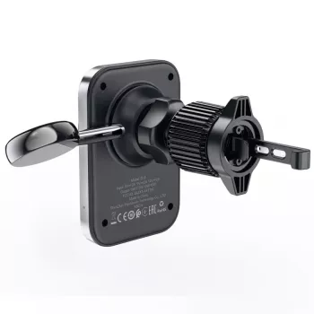 Acefast D18 Car Mount with MagSafe / Qi Wireless Charger + USB-A to USB-C Cable - Black