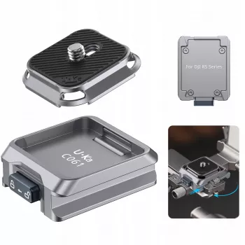 Adaptateur de plaque rapide ULANZI C061 pour stabilisateurs DJI RS 2/3/4 - compatible Arca-Swiss