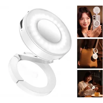 Lampe d'appoint LED Ulanzi ML05 avec miroir, MagSafe, 2500K-9000K, blanche