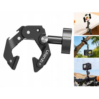 Pince crabe Super Clamp ULANZI EA03 avec filetage 1/4 inch et griffe froide pour bras magique