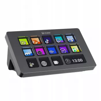 Ulanzi Stream Deck D200 Konsola - 15 touches programmables, 3 encodeurs rotatifs, rétroéclairage RGB, USB-C, switches mécaniques hot-swappable