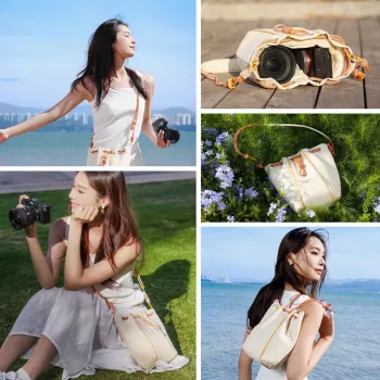 Sac banane bandoulière ULANZI DS01 pour appareil photo, hybride, téléphone - beige