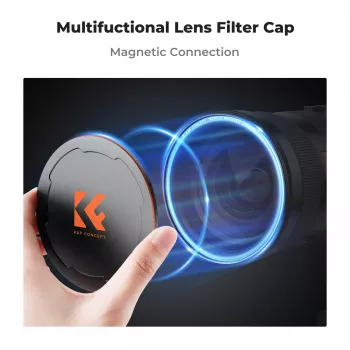 Bouchon d'objectif magnétique K&F Concept M-Cap 95 mm noir