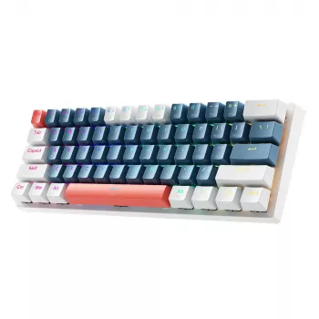 MACHENIKE K500-B61 60% Mechanical Gaming Keyboard, Outemu Blue Switches, RGB Backlight, Blue/White