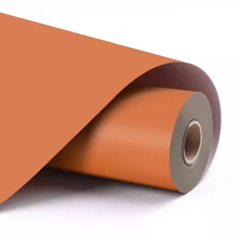 LOKLiK Film vinyle adhésif permanent mat - Orange - 30,5 x 180 cm (12 pouces x 6 pouces)