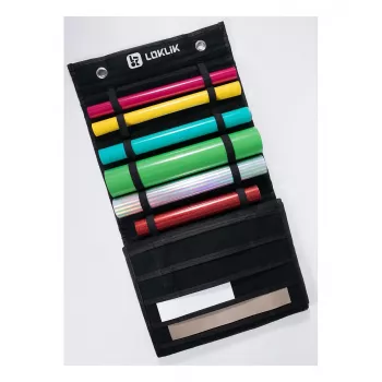 LOKLIK Support mural pour rouleaux de vinyle - Rangement pour 24 rouleaux, noir
