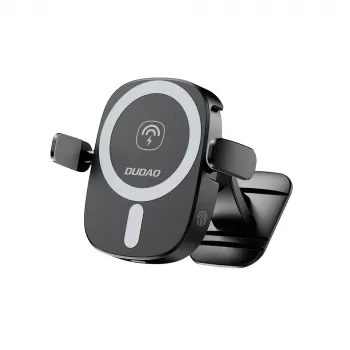 Dudao FW11 Car Phone Holder with Wireless Charger 15W Air Vent/Dashboard - Black