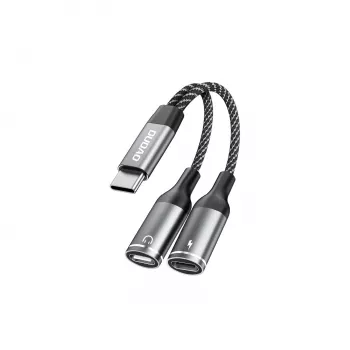 Dudao L13C+ Adaptateur 2-en-1 USB-C vers USB-C avec audio et charge