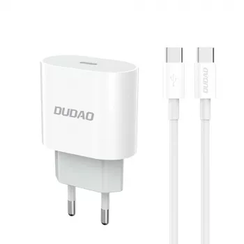 Dudao A14EUC Adapter 20W (1m USB-C to USB-C Cable Included) White