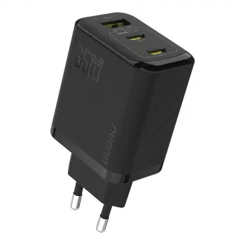 Dudao A29 65W GaN chargeur mural 2x USB-C + 1x USB-A noir