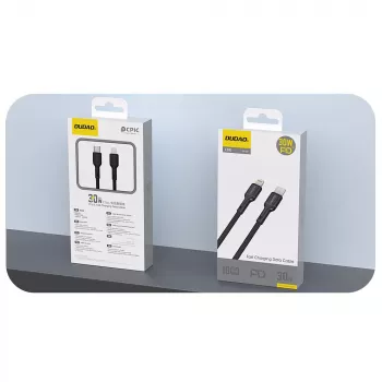 Dudao L9X câble USB-C vers Lightning 2m noir