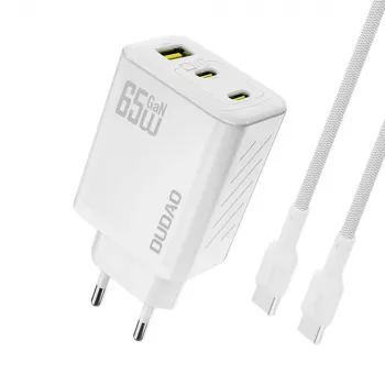 Dudao A29C 65W GaN USB-C chargeur avec câble - blanc