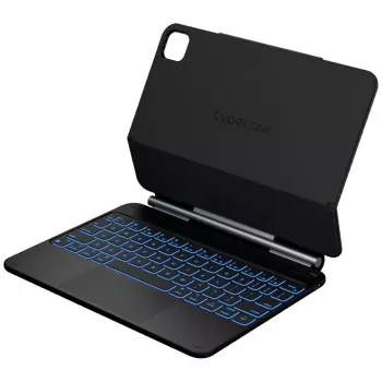 Étui clavier Typecase Edge pour iPad Air 11 M2 2024 / M3 2025 / M4 2026, fibre de carbone, noir