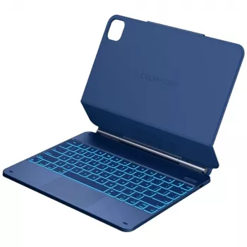 Étui clavier Typecase Edge pour iPad Air 13 M2 2024 / M3 2025 / M4 2026, bleu Pacifique