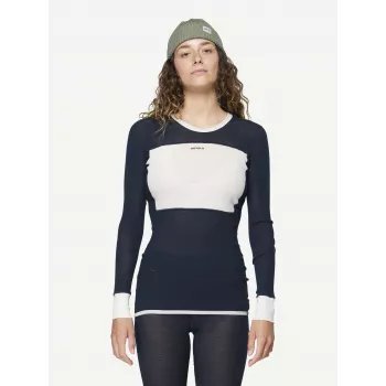 Devold Wool Mesh 190 Shirt Sous-couche femme - Ink/Offwhite, Taille M