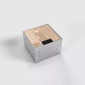 BEP24 prise de sol 2x Schuko IP20 155x157mm argent