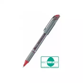 Stylo gel liquide Pentel BL27-BX - Argent - Rouge - 0,7 mm - 0,35 mm - Corps métal - Rétractable