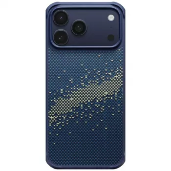 Coque MagSafe PITAKA StarPeak Aramid ProGuard pour iPhone 17 Pro Max - Milky Way Galaxy