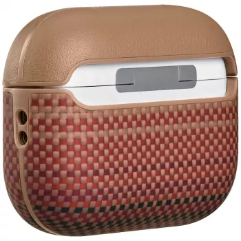 Coque en fibre d'aramide PITAKA pour AirPods Pro 3, Sunset