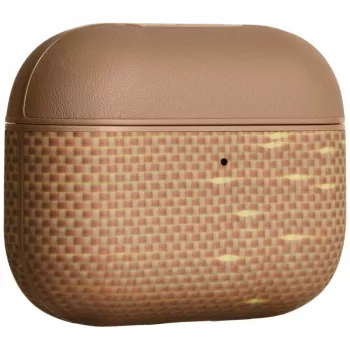 Coque en fibre d'aramide PITAKA pour AirPods Pro 3, Golden Glint