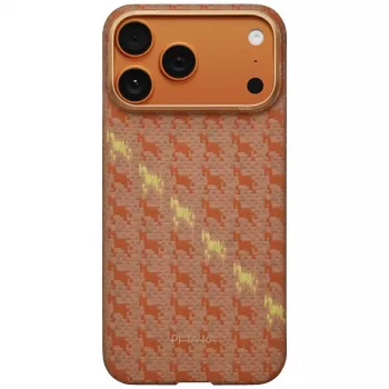 Coque MagSafe PITAKA Happiness Rides Edge pour iPhone 17 Pro Amber