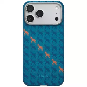 Coque MagSafe PITAKA Happiness Rides Edge pour iPhone 17 Pro Indigo