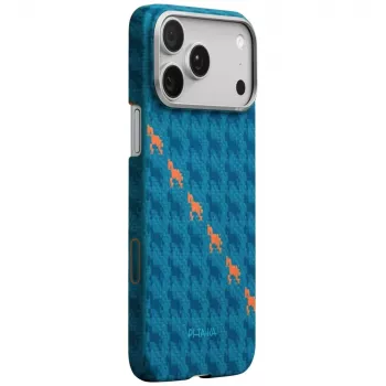 Coque MagSafe PITAKA Happiness Rides Edge pour iPhone 17 Pro Indigo