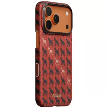Coque PITAKA Edge Happiness Rides In pour iPhone 17 Pro Max - Cinnabar Steed