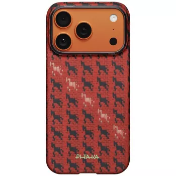 Coque PITAKA Edge Happiness Rides In pour iPhone 17 Pro Max - Cinnabar Steed