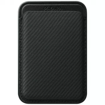 Portefeuille tissé PITAKA MagSafe magnétique pour iPhone - noir/gris