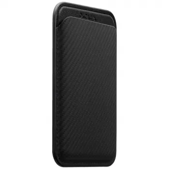 Portefeuille tissé PITAKA MagSafe magnétique pour iPhone - noir/gris