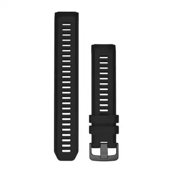 Bracelet de montre Garmin en silicone 22 mm pour Instinct 2, noir, 010-13105-06