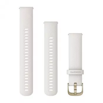 Bracelet de montre en silicone Garmin QuickFit 20 mm Light Sand avec boucle Cream Gold 010-12932-53