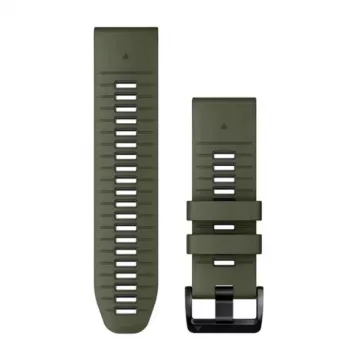 Bracelet de montre en silicone Garmin QuickFit 26 mm vert foncé/graphite 010-13281-07