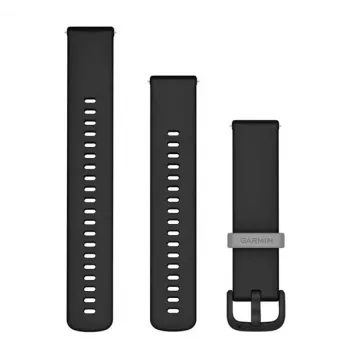 Bracelet de montre en silicone Garmin 20 mm Quick Release noir 010-12932-30