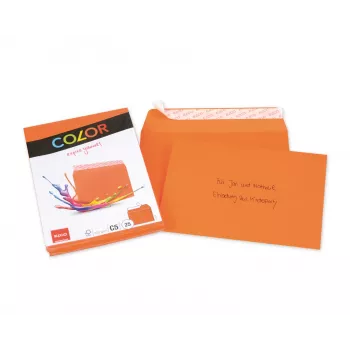 Enveloppe couleur ELCO C5 (162 x 229 mm), sans fenêtre, autocollante, 100 g/m², orange, 25 pièces (74618.82)
