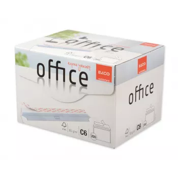 Enveloppe ELCO Office C6 (114 x 162 mm), sans fenêtre, autocollante, 80 g/m², blanc, 200 pièces (74531.12)