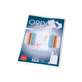 ELCO Ordo pochette de classement transparente A4, 220 x 310 mm, 80 g/m², blanc, 10 pièces (73696.14)