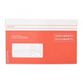 ELCO Quick Vitro pochette à documents C5/6 (114 x 229 mm), fenêtre avant gauche, rouge, 250 pièces (29128.80)