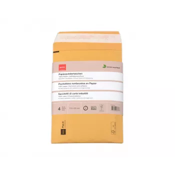 ELCO Ecosafe pochette matelassée papier 170 x 225 mm, autocollante, marron, 4 pièces (74651.92)