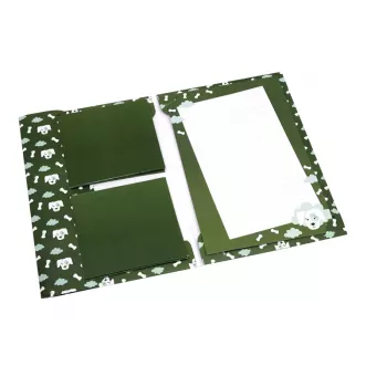 Papier à lettres Artoz avec enveloppes motif chien vert olive env. DIN A5 80 g/m² 1 pack