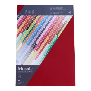 Papier à lettres Artoz Papier Mosaic bordeaux DIN A4 90 g/m² 25 feuilles