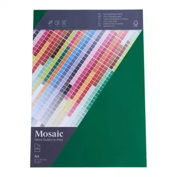 Papier à lettres Artoz Papier Mosaic vert sapin A4 90 g/m² 25 feuilles