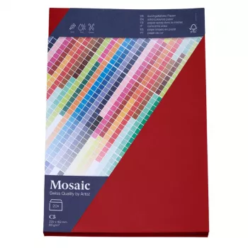 Artoz Papier Mosaic enveloppes DIN C5 sans fenêtre rouge feu gommées 20 pièces (9439420-587)