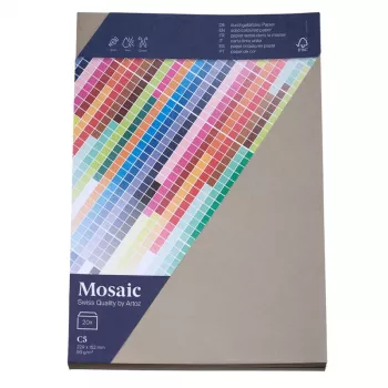 Artoz Papier Mosaic enveloppes DIN C5 sans fenêtre ciment à gommer 20 pièces (9439420-217)