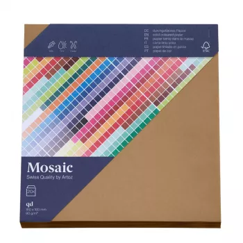 Artoz Papier Mosaic enveloppes carrées naturel gommées lot de 20 (155 x 155 mm)